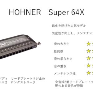 HOHNER NEW SUPER 64X 【クロマチックハーモニカ】 - 谷口楽器