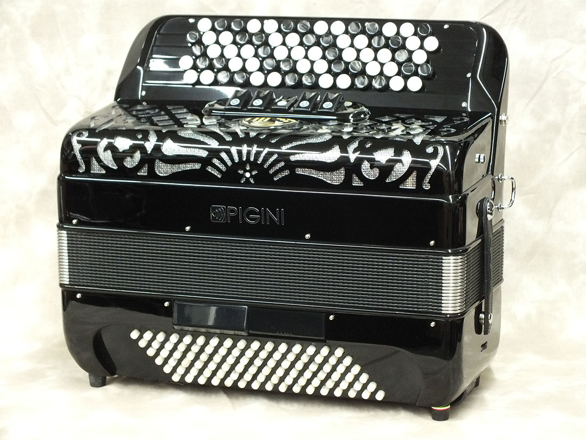 PIGINI Primavera Bottoni [Black] 【アコーディオン】 - 谷口楽器