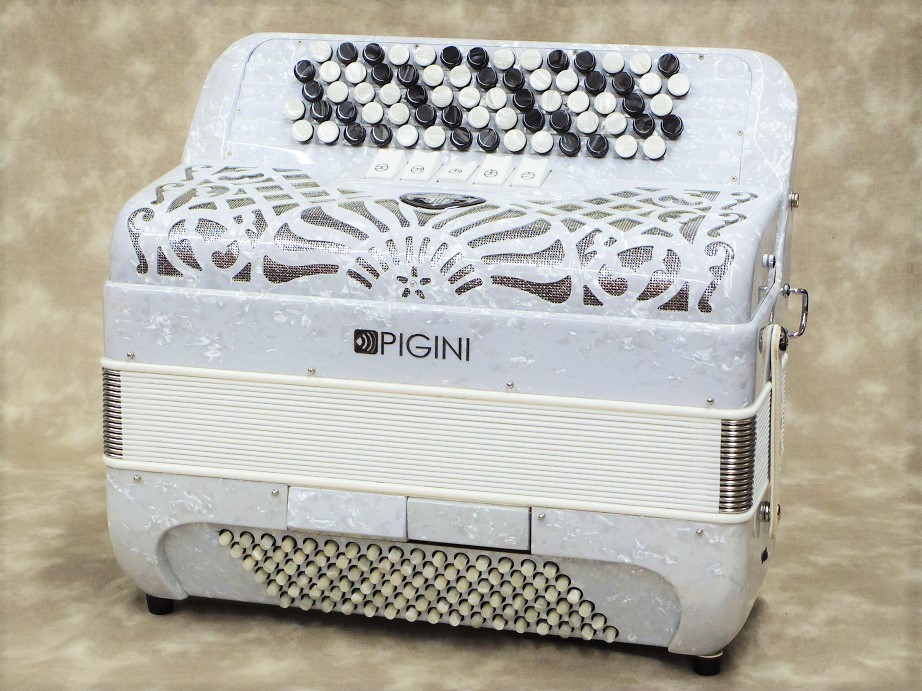 PIGINI Primavera Bottoni [White] 【アコーディオン】 - 谷口楽器