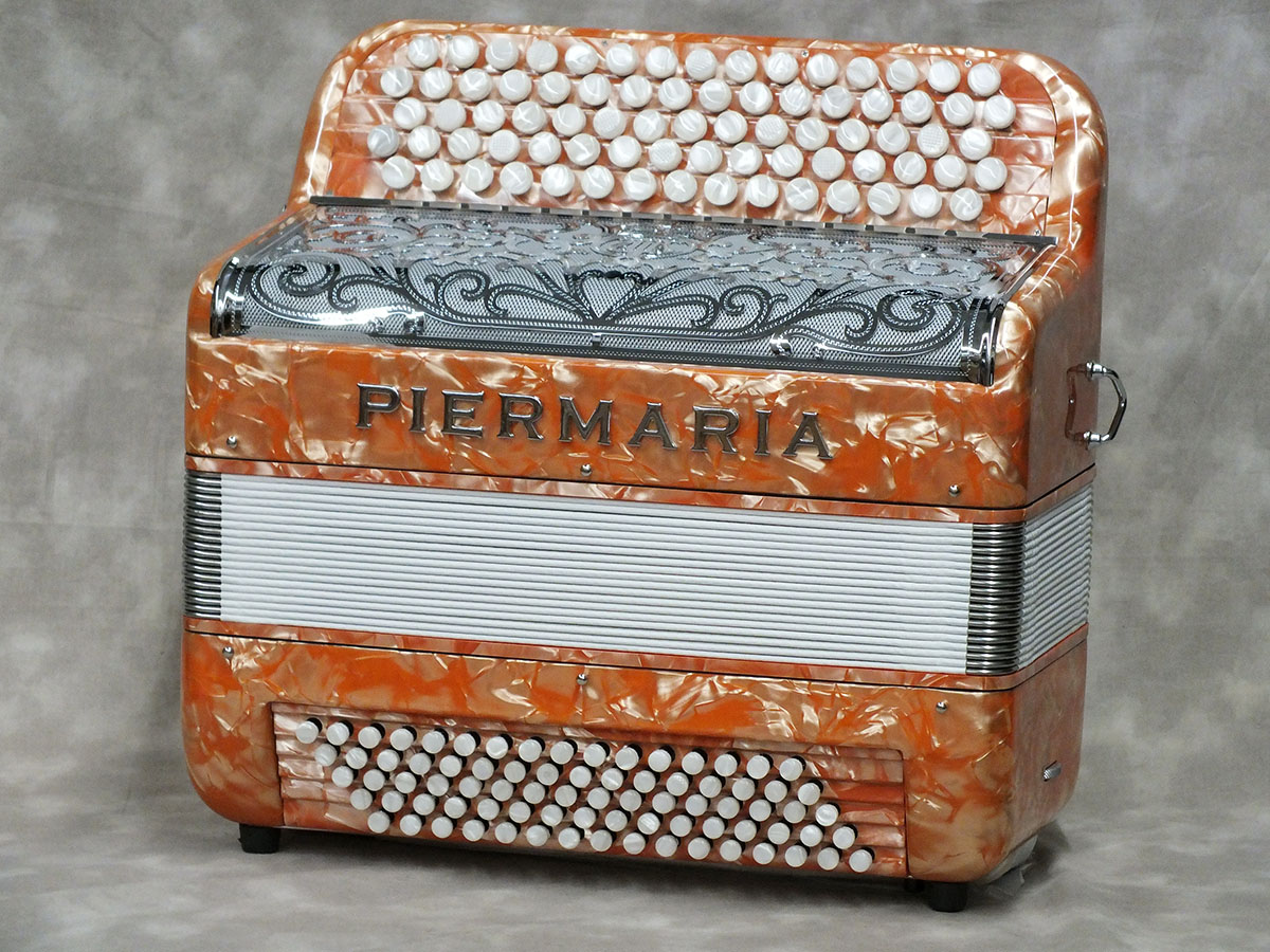 ヒ*ム様 ⭐︎超美品⭐︎Piermaria ボタン式アコーディオン ハードケース PIERMARIA Model:306 [Orange Light]with 5th row option