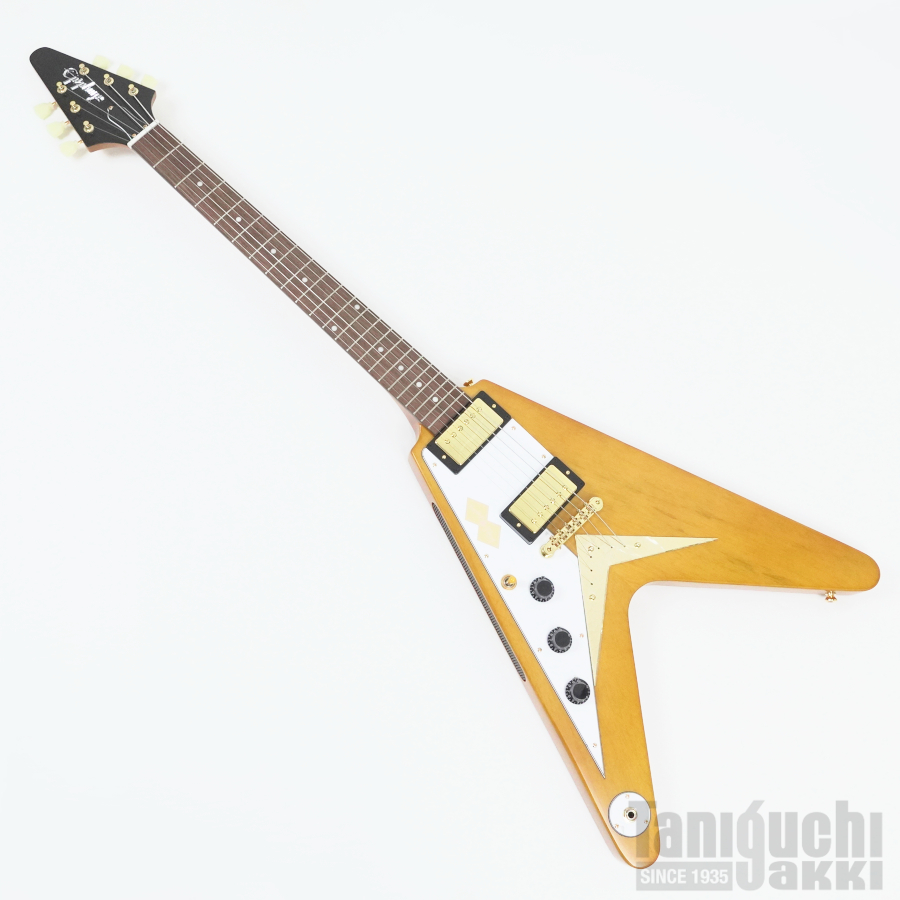 Epiphone Inspired By Gibson Custom 1958 Korina Flying V Left